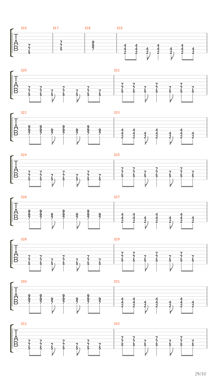 Passage Of Time吉他谱