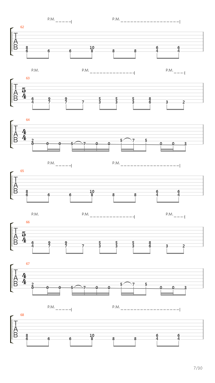 Passage Of Time吉他谱