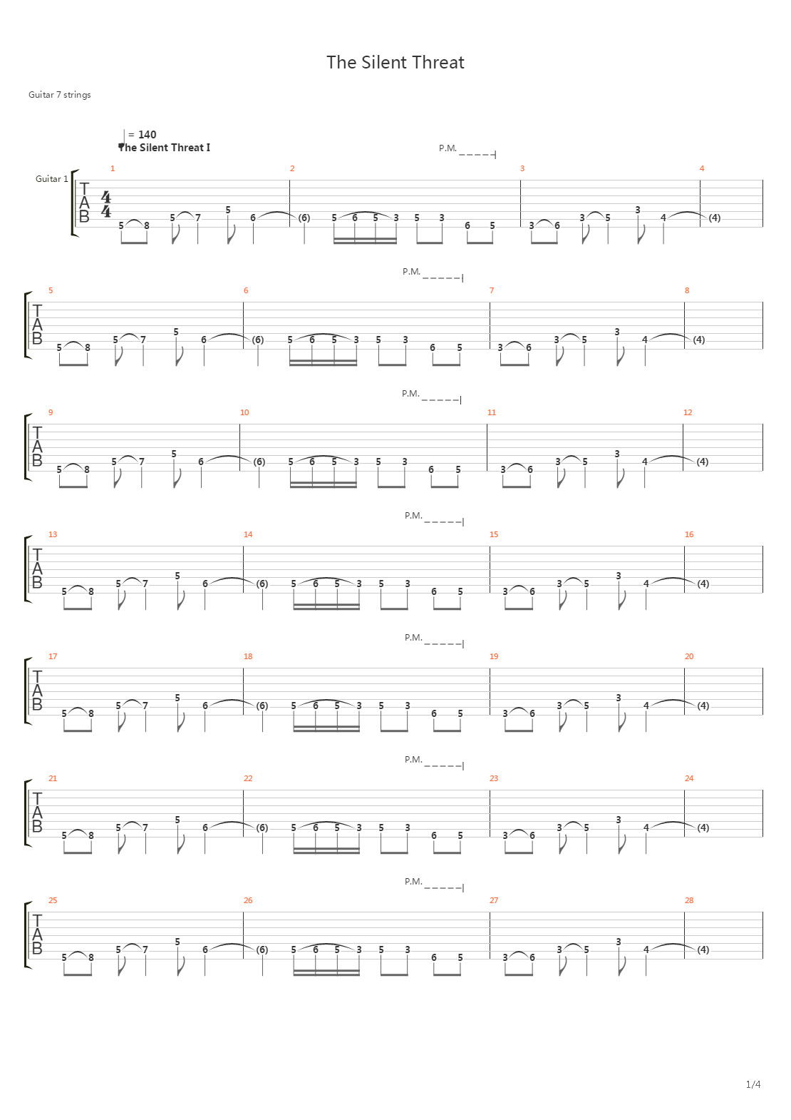Silent Threat吉他谱
