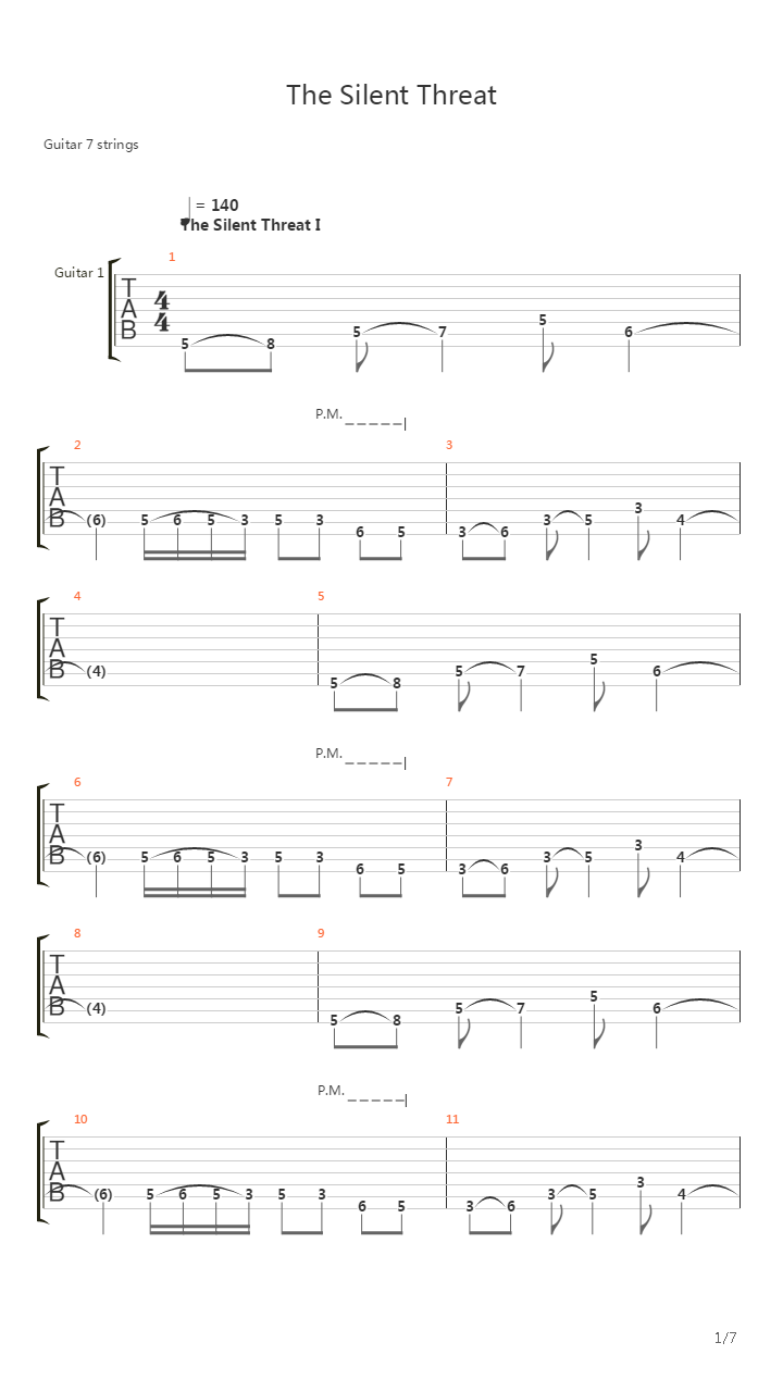 Silent Threat吉他谱