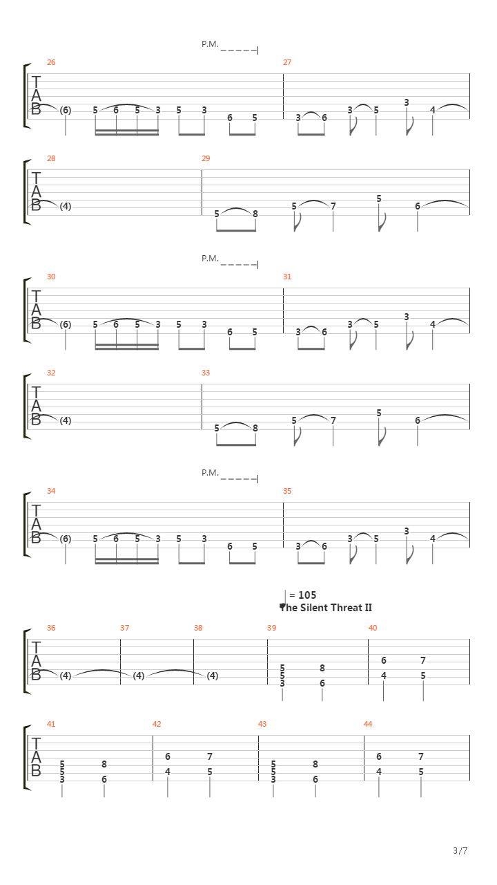 Silent Threat吉他谱