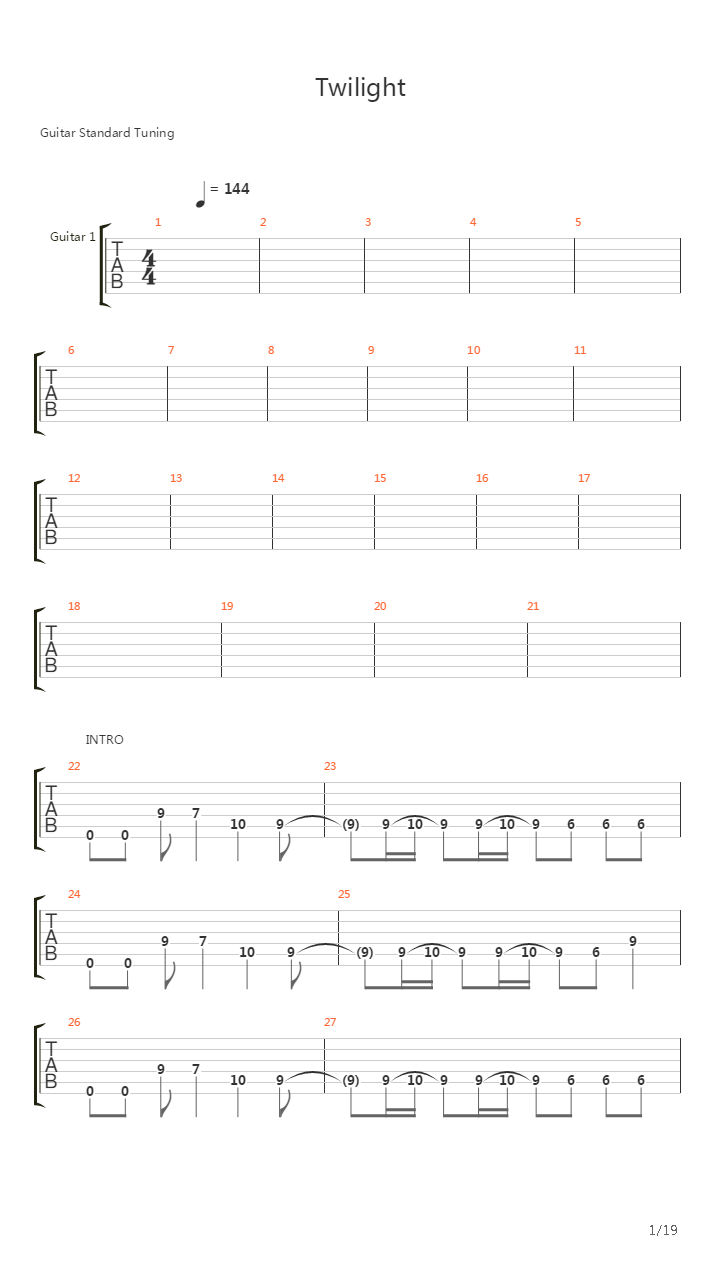 Twilight吉他谱