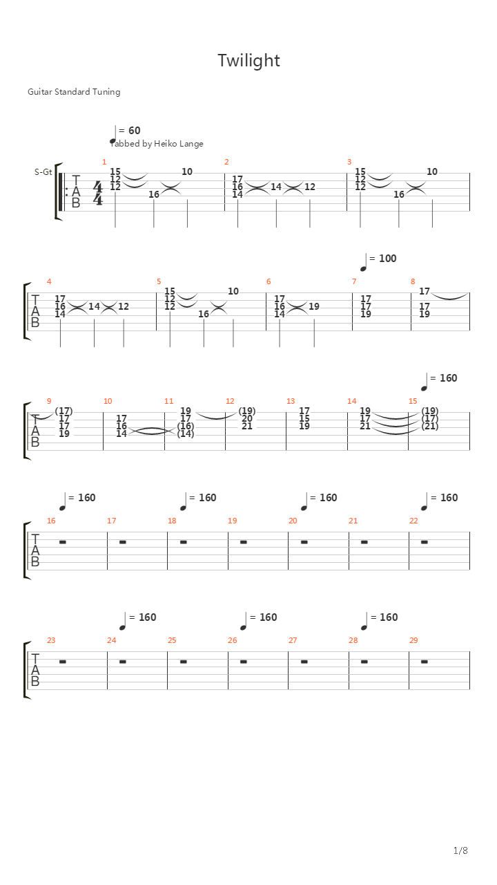 Twilight吉他谱