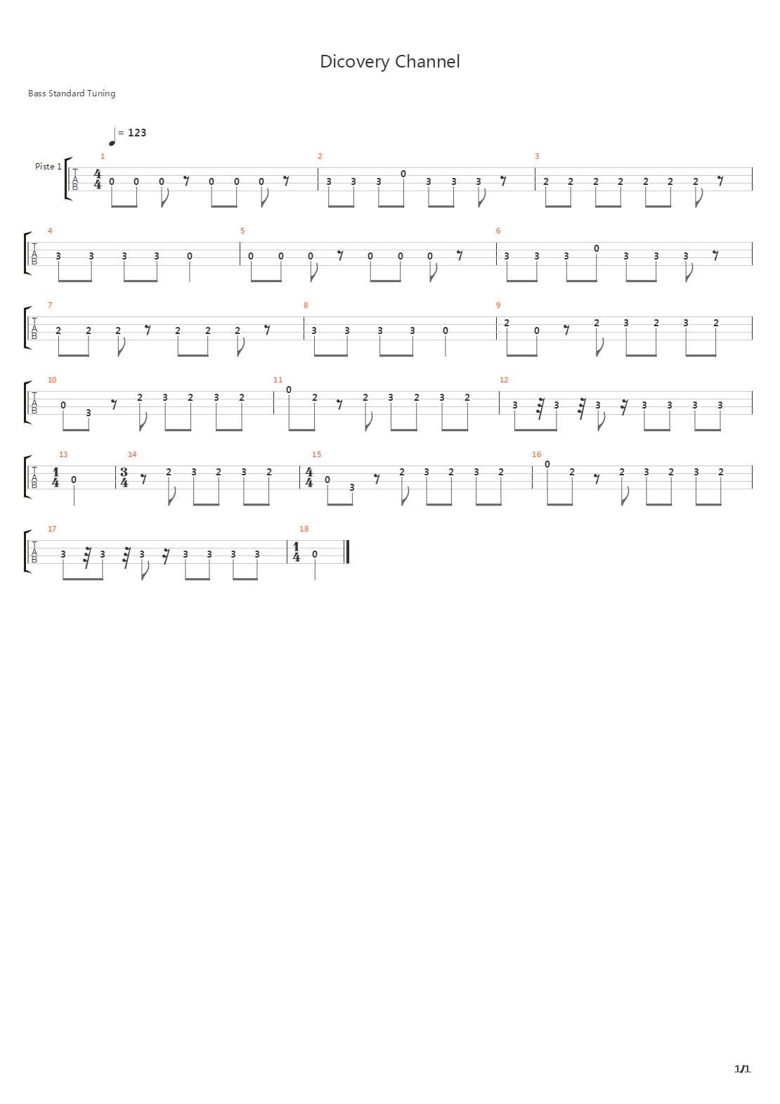 Discovery Channel吉他谱