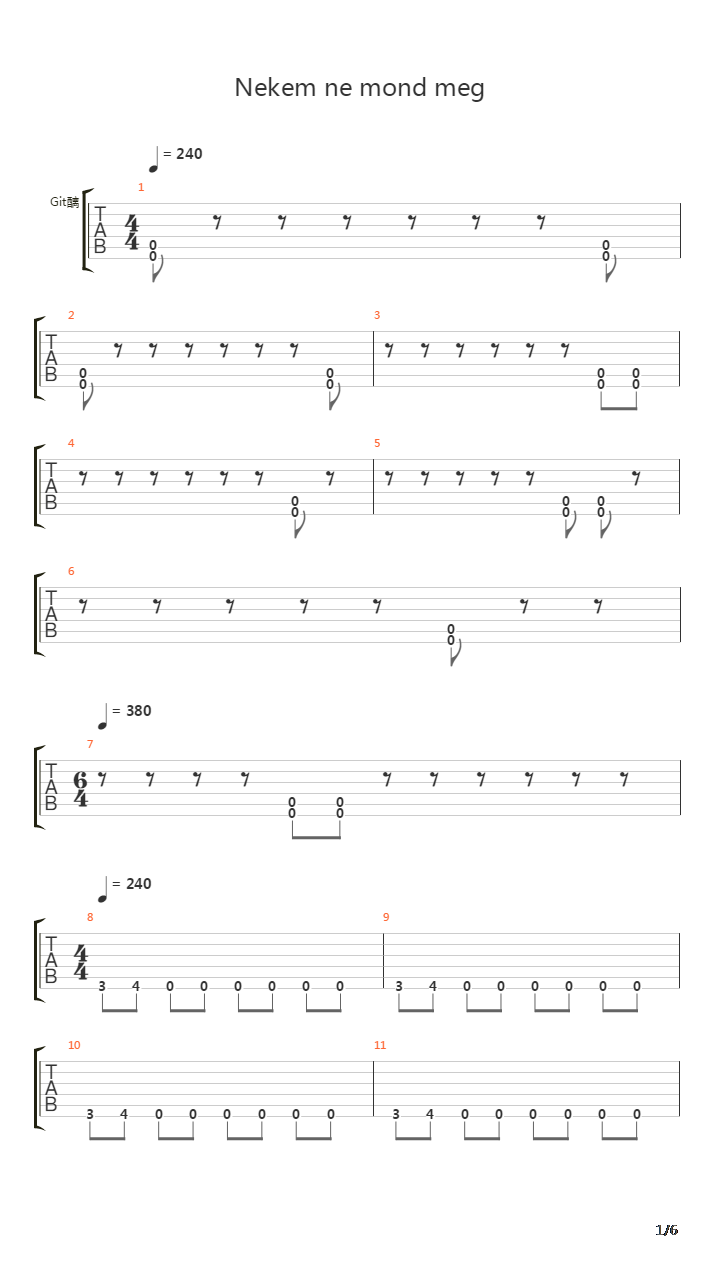 Nekem Ne Mond Meg吉他谱