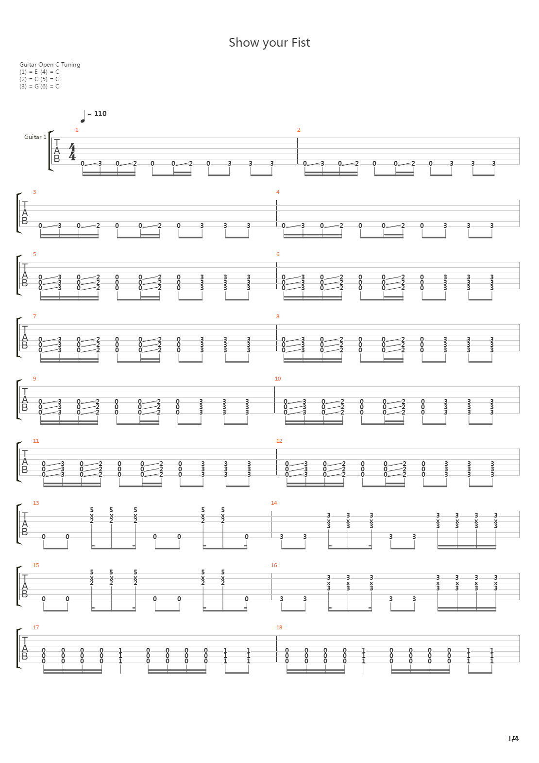 Show Your Fist吉他谱