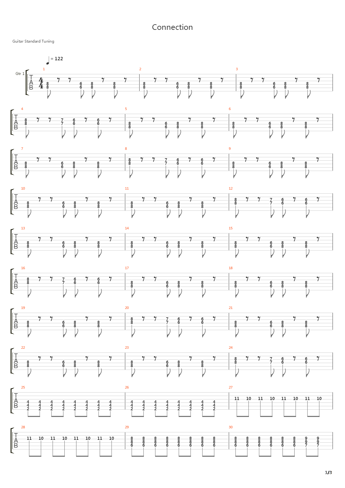 Connection吉他谱