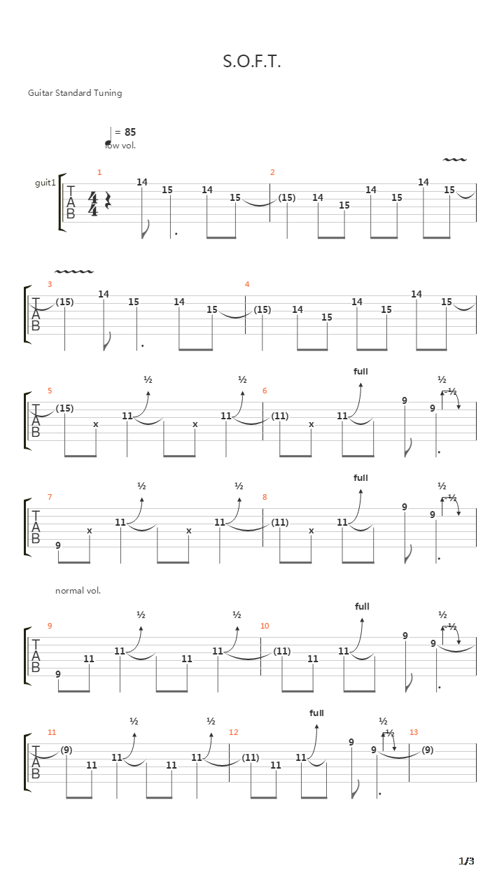 Soft吉他谱