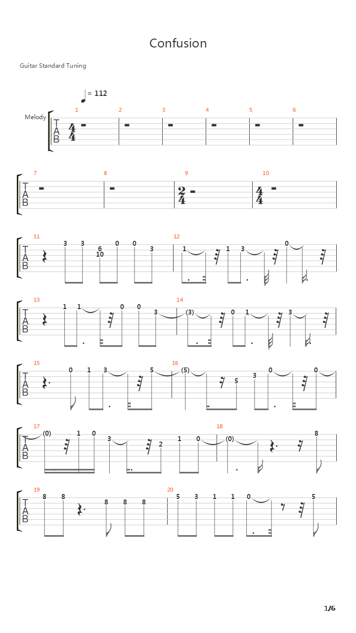 Confusion吉他谱
