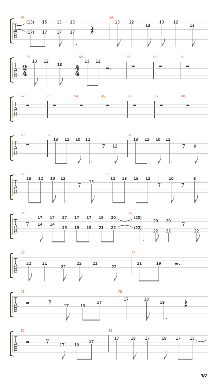 On The Run吉他谱