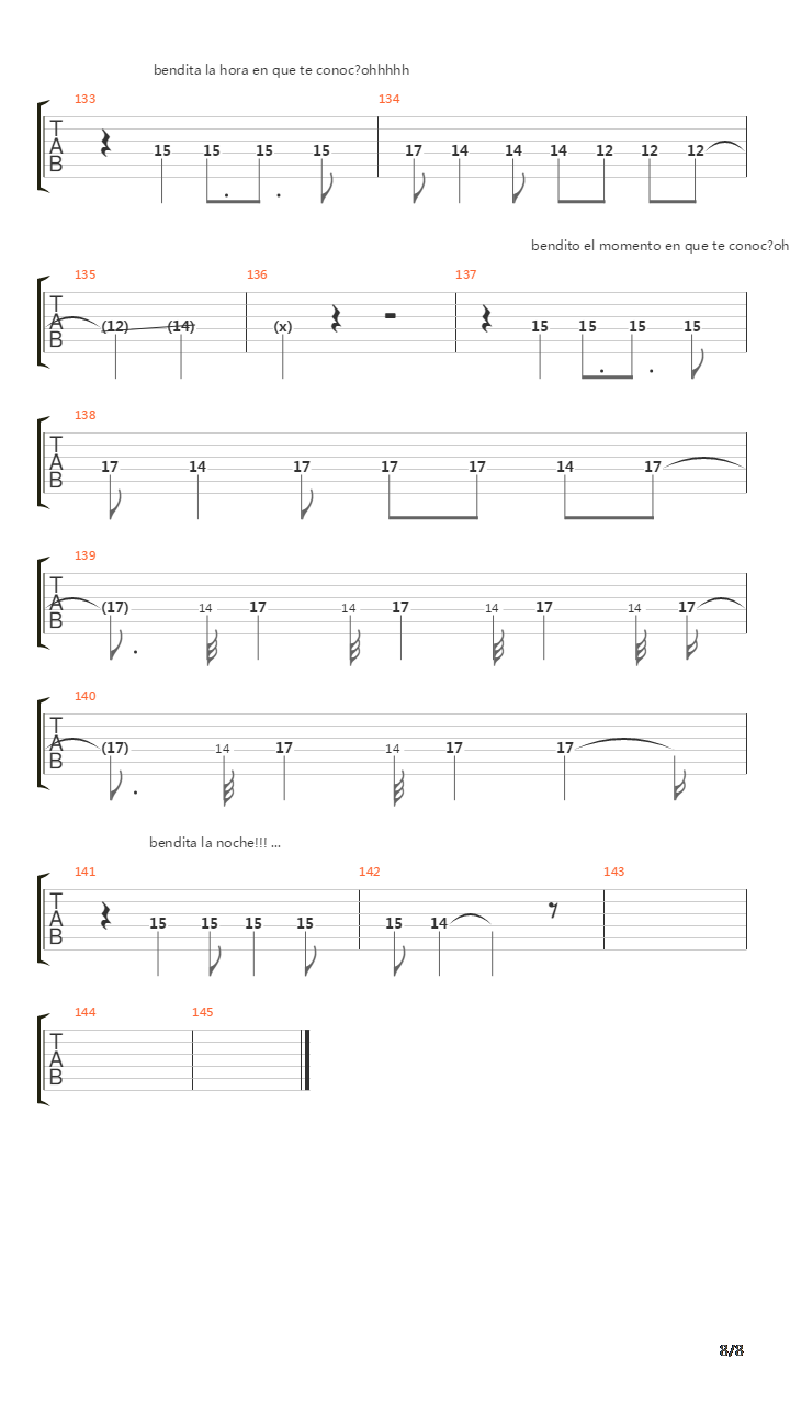 La Condena吉他谱