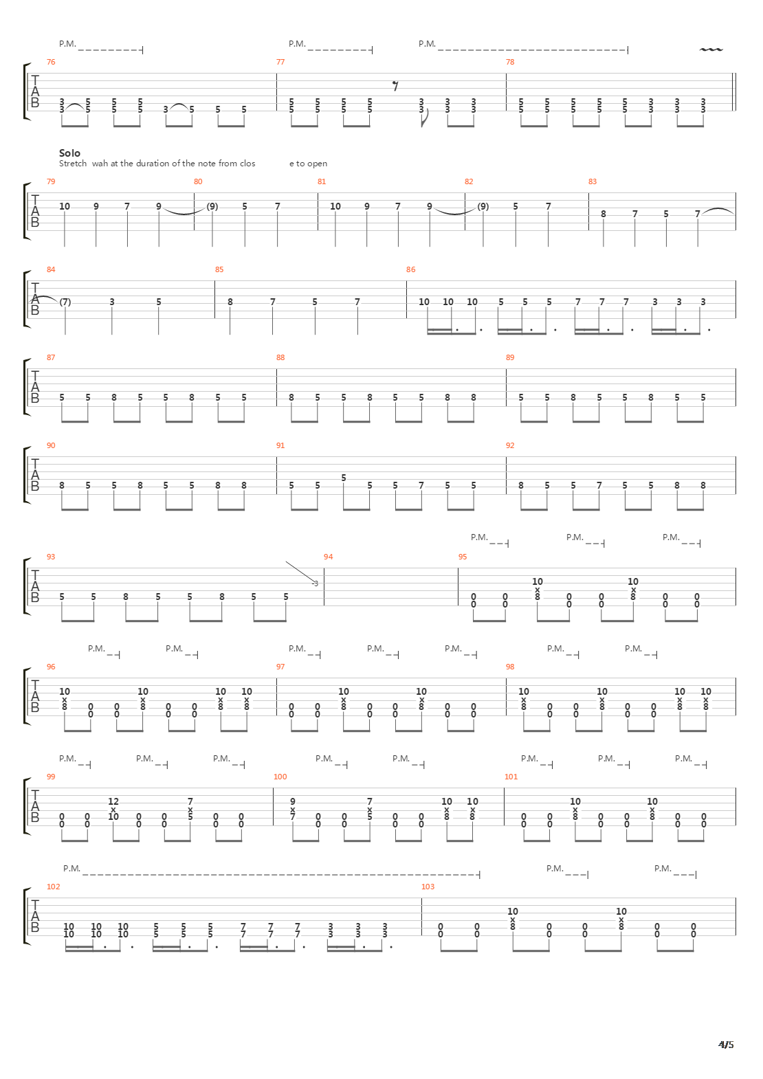 War吉他谱