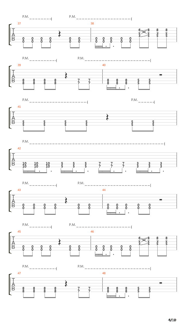 War吉他谱