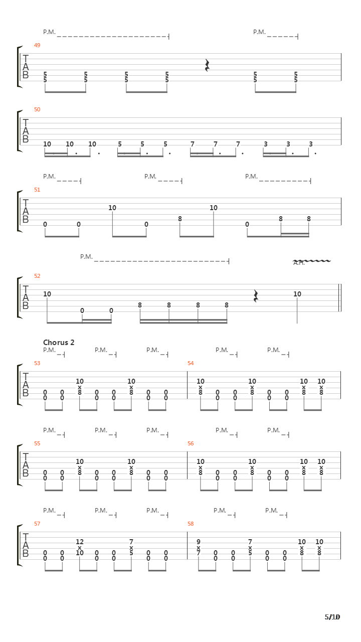 War吉他谱