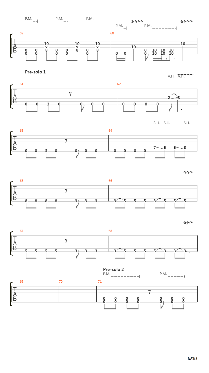 War吉他谱