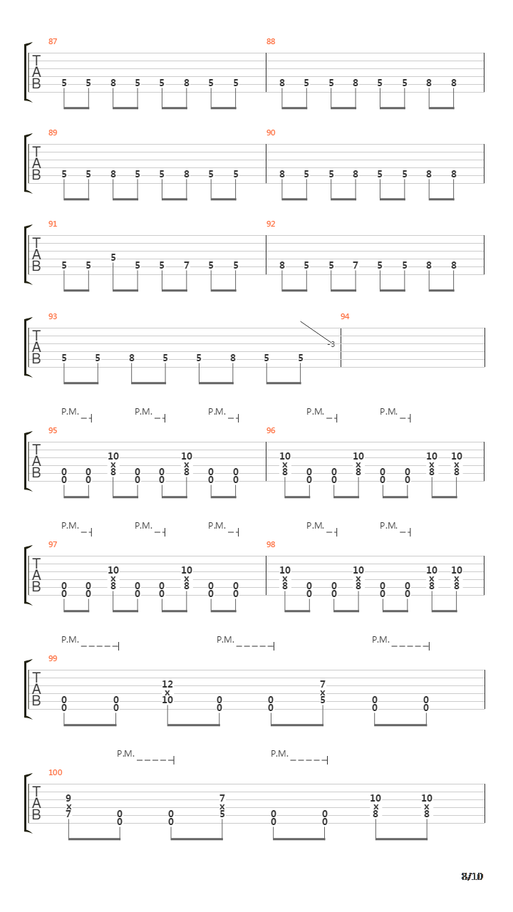 War吉他谱