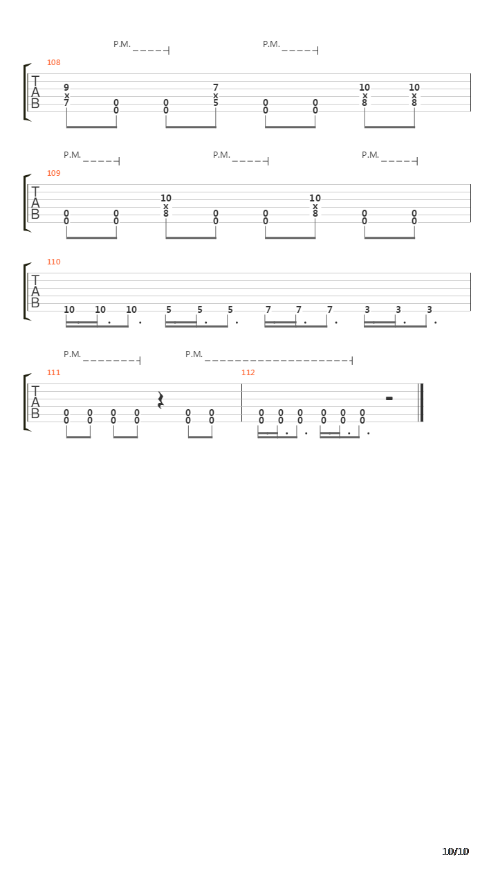 War吉他谱