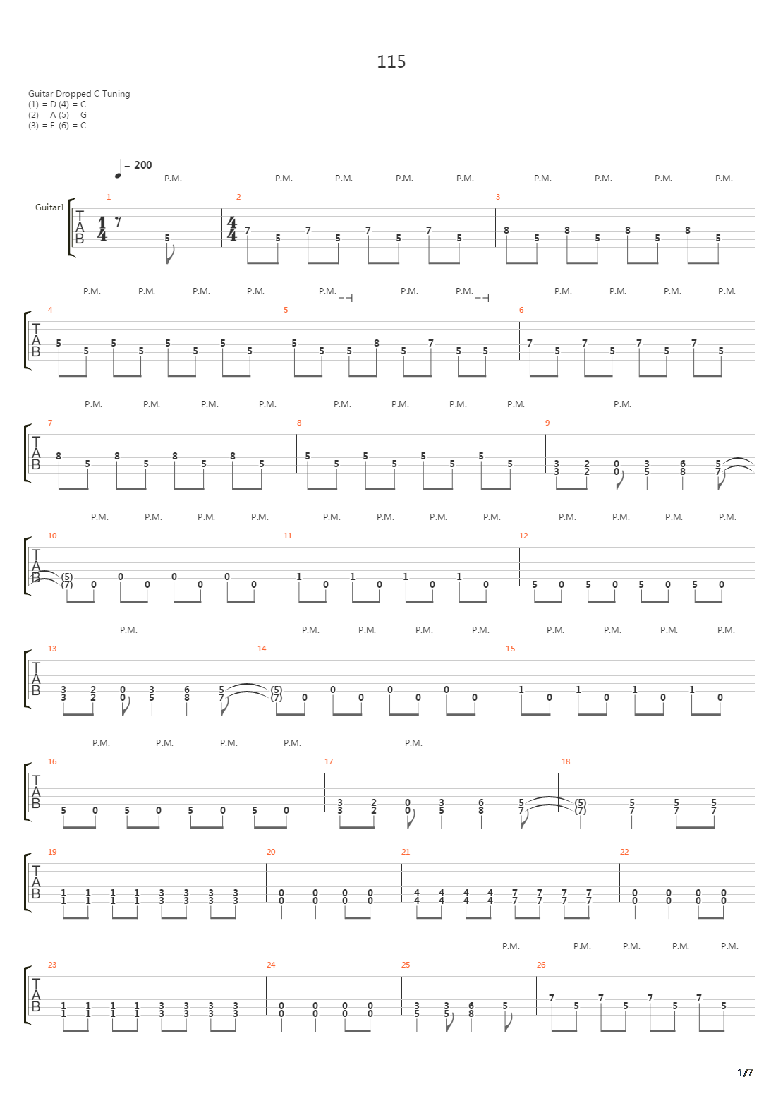 115吉他谱