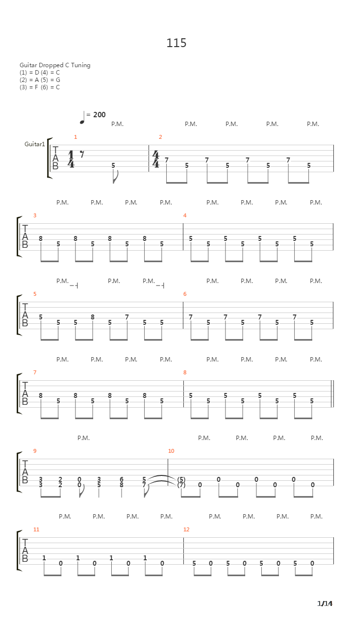 115吉他谱