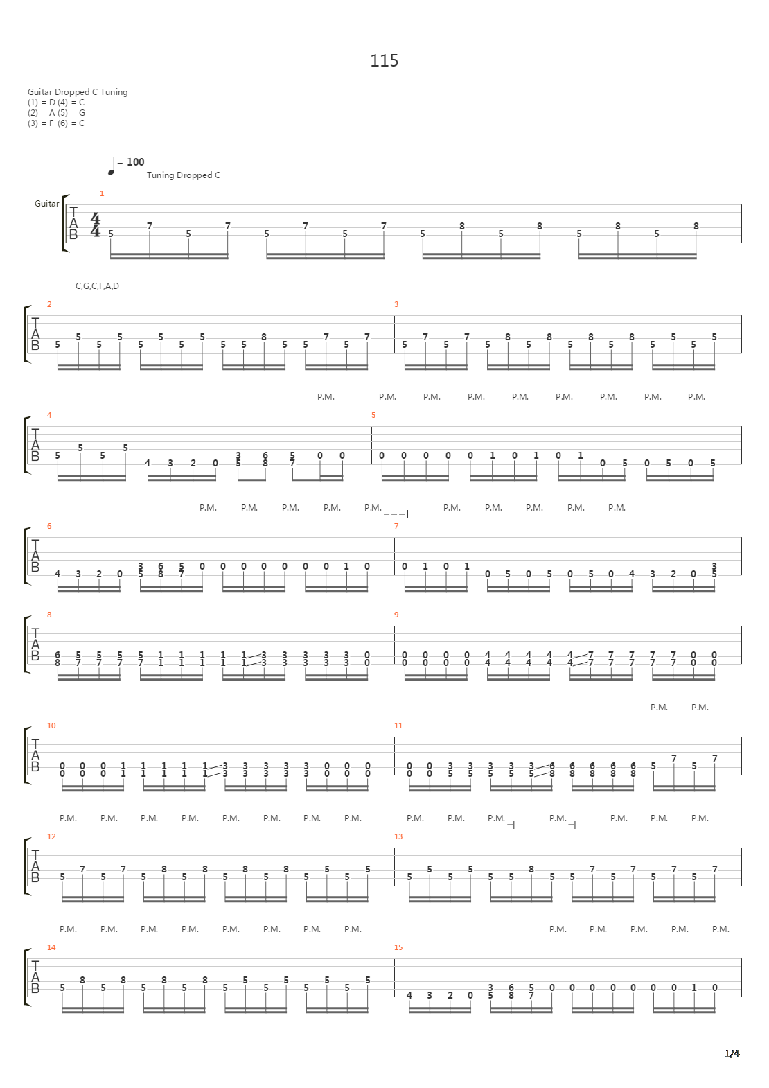 115吉他谱