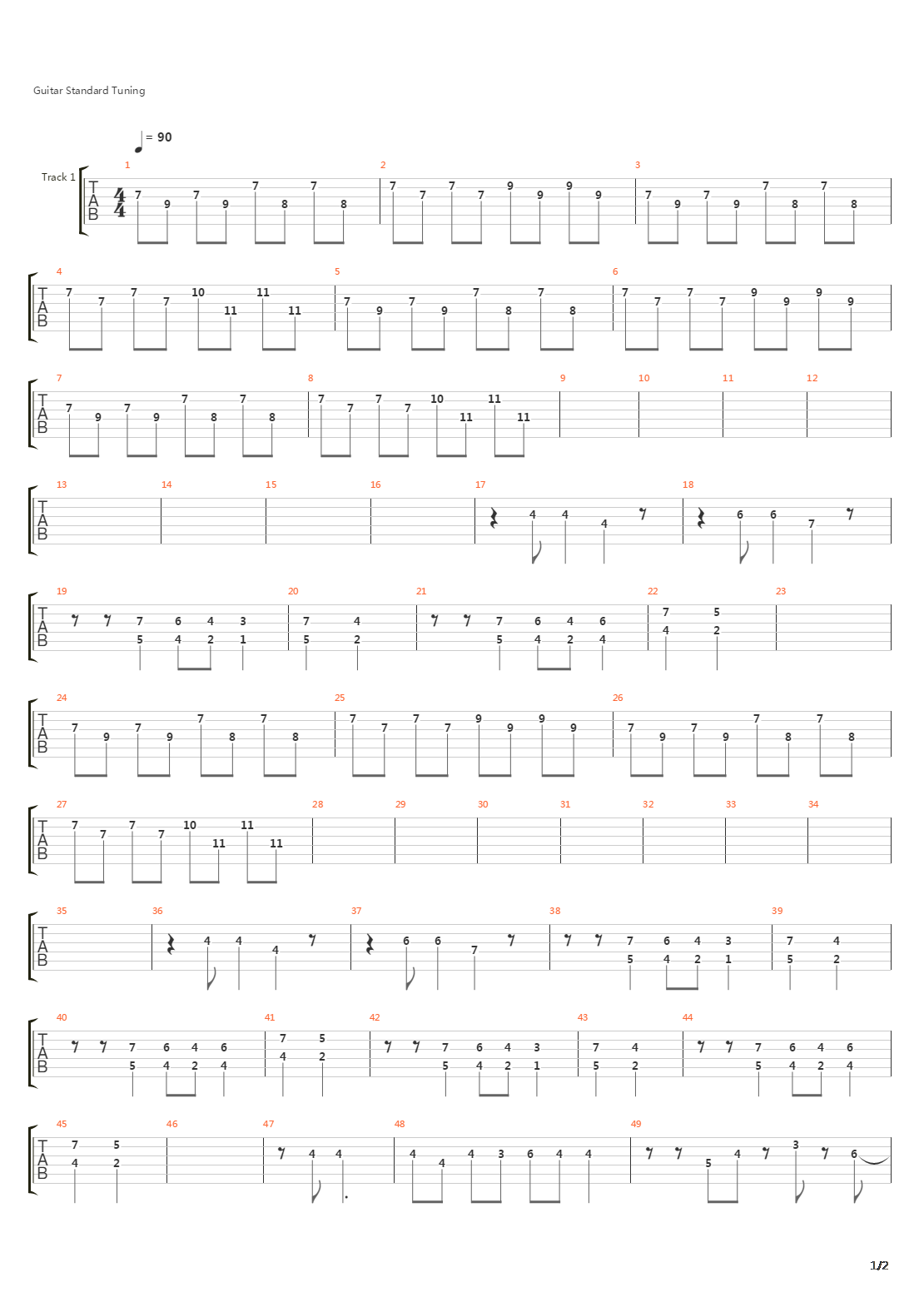 Lullaby For A Dead Man吉他谱