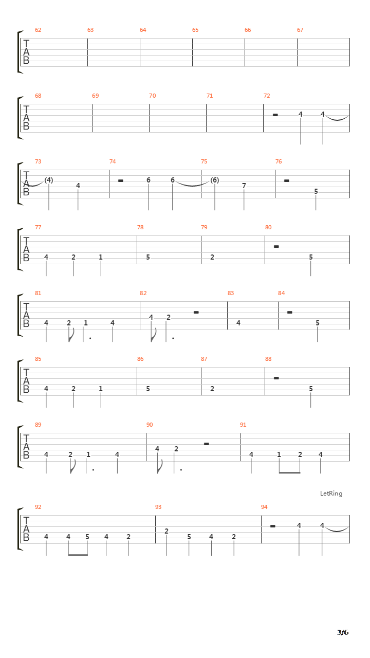 Lullaby For A Dead Man吉他谱