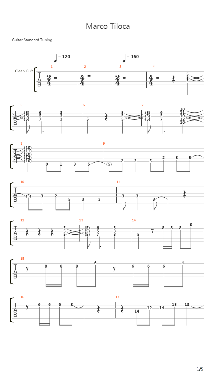 La Canzone Mononota吉他谱