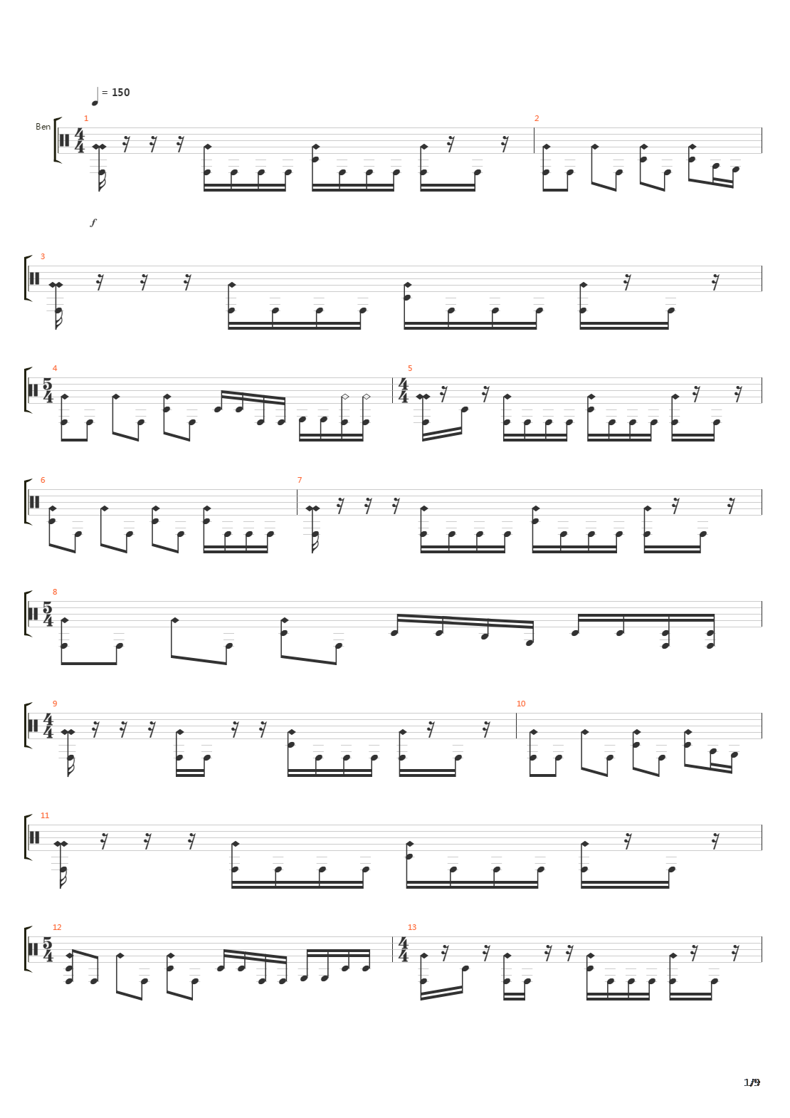 Domino Theory吉他谱