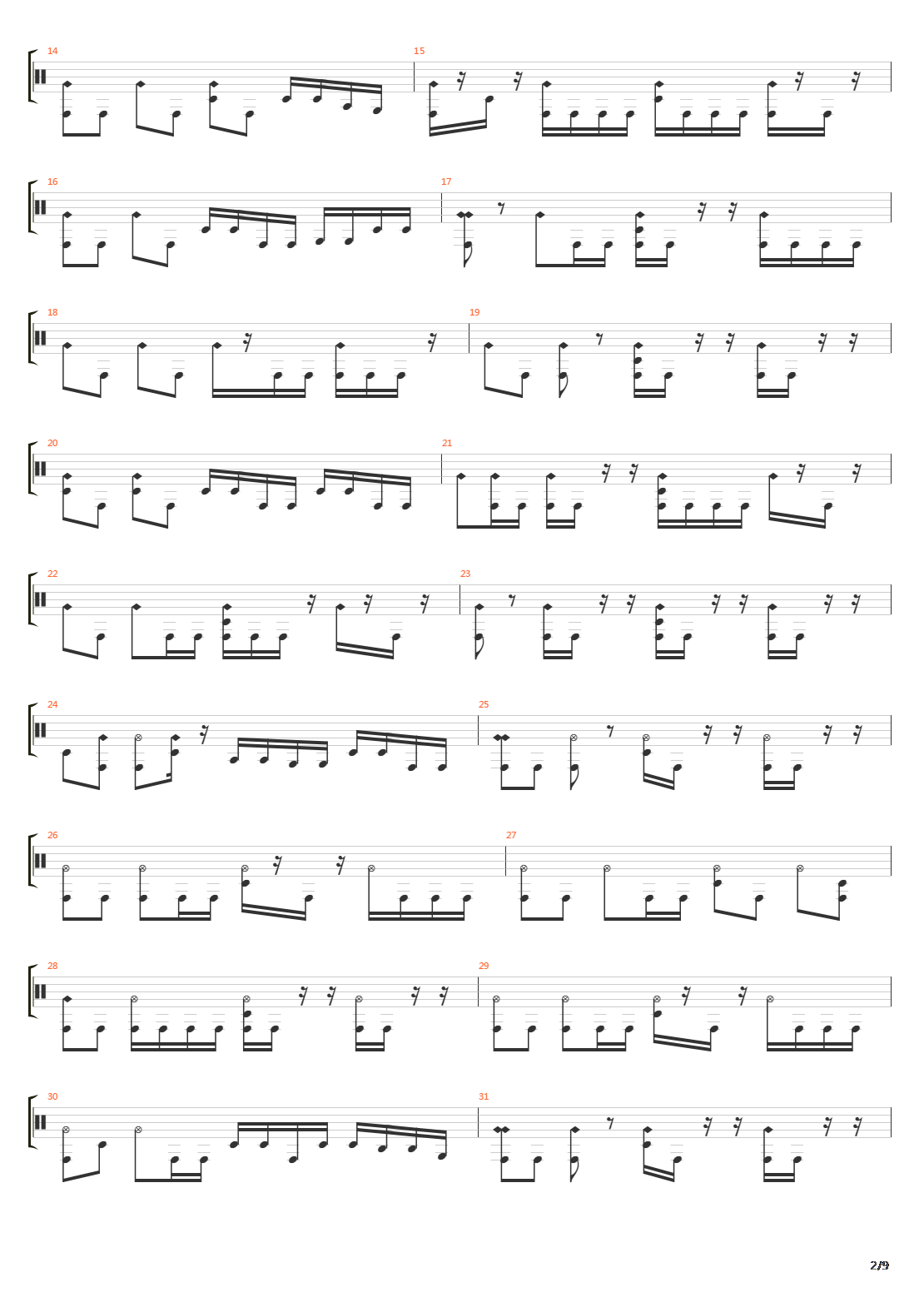 Domino Theory吉他谱