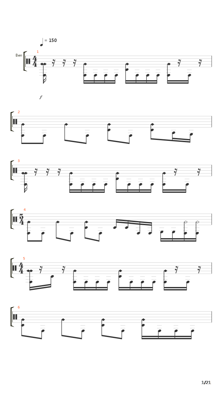 Domino Theory吉他谱