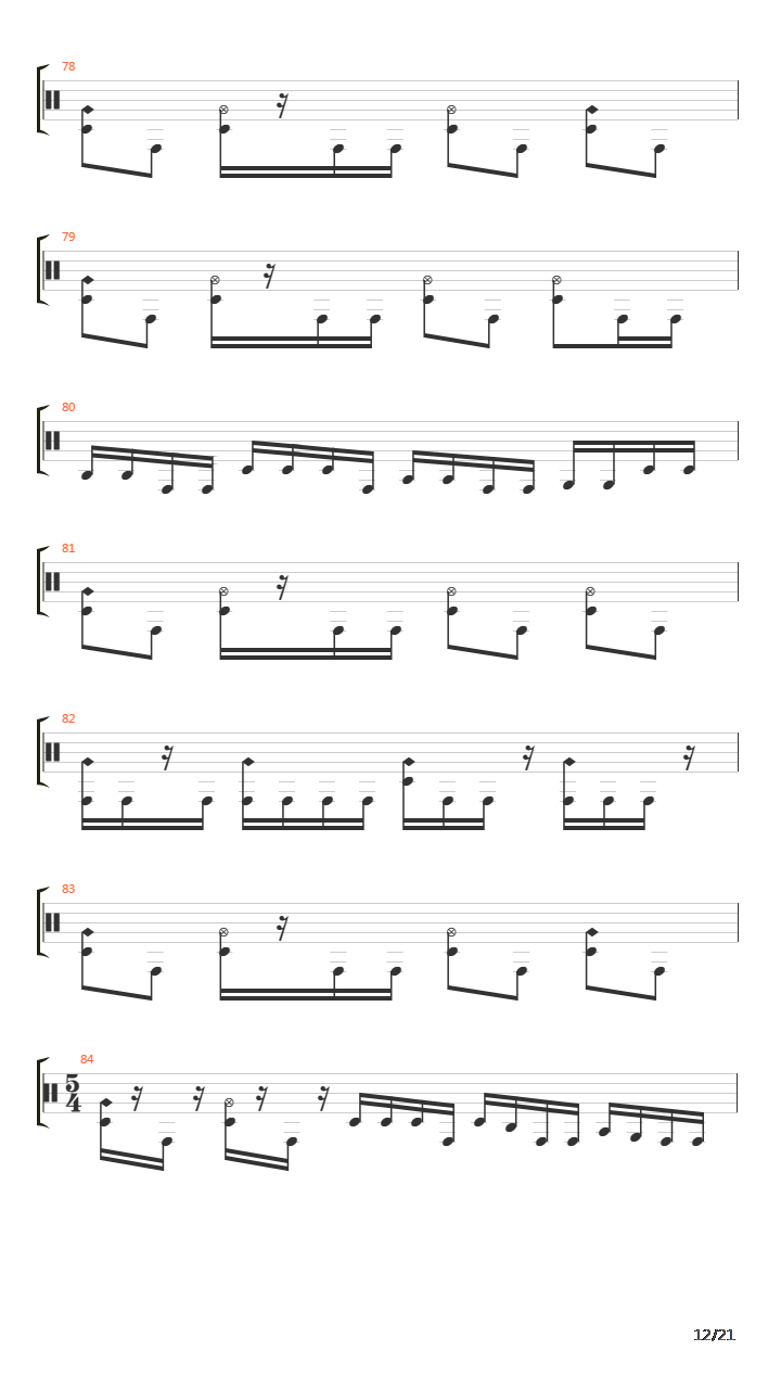 Domino Theory吉他谱