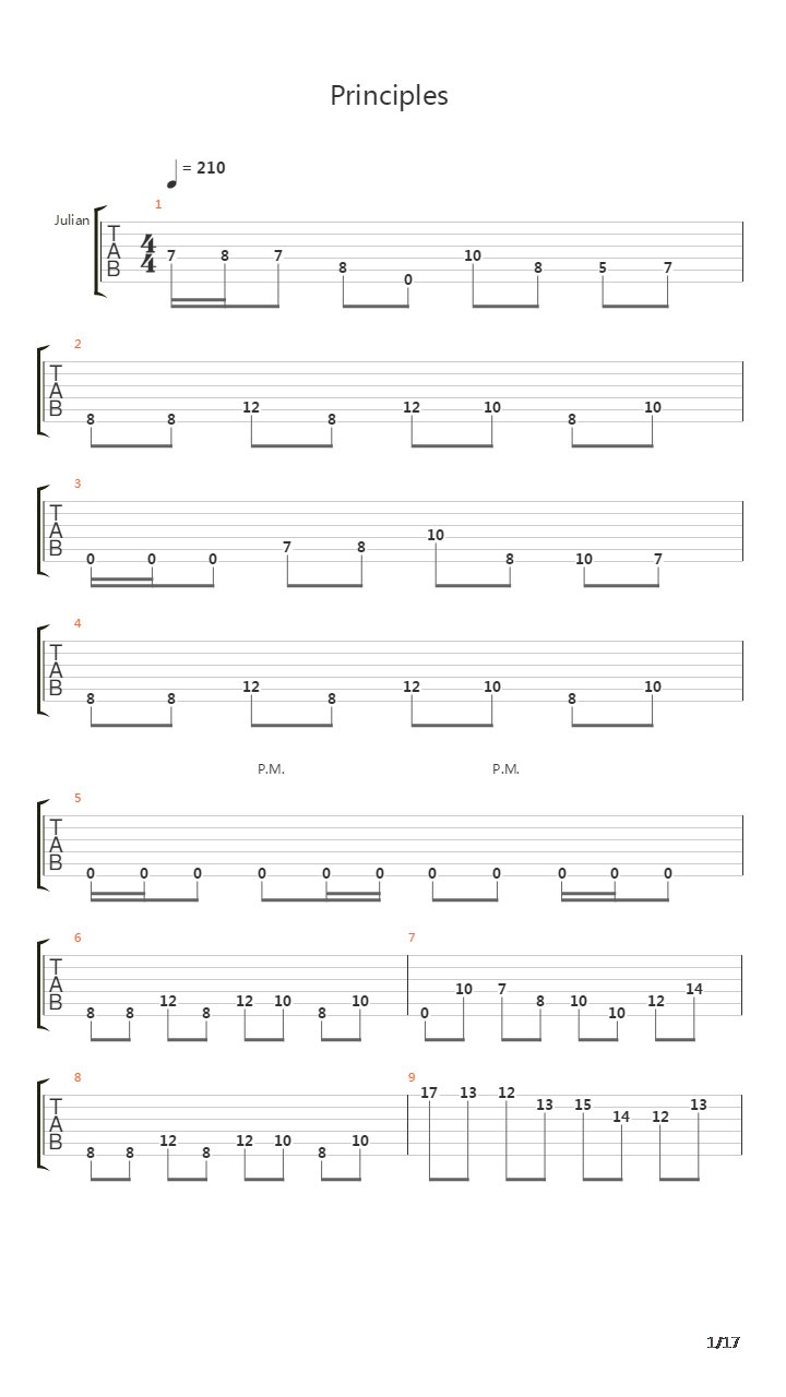 Principles吉他谱