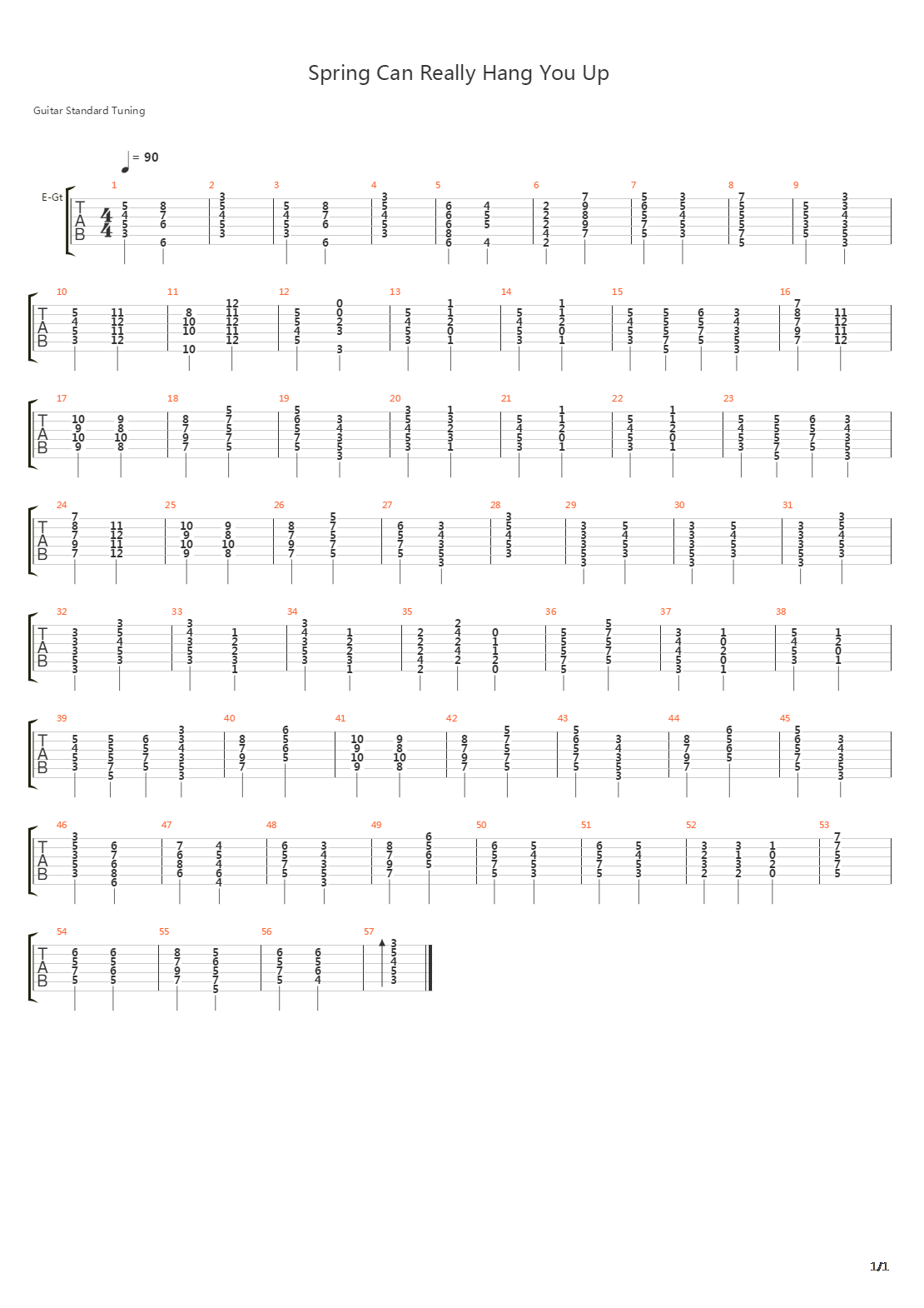 Spring Can Really Hang You Up吉他谱