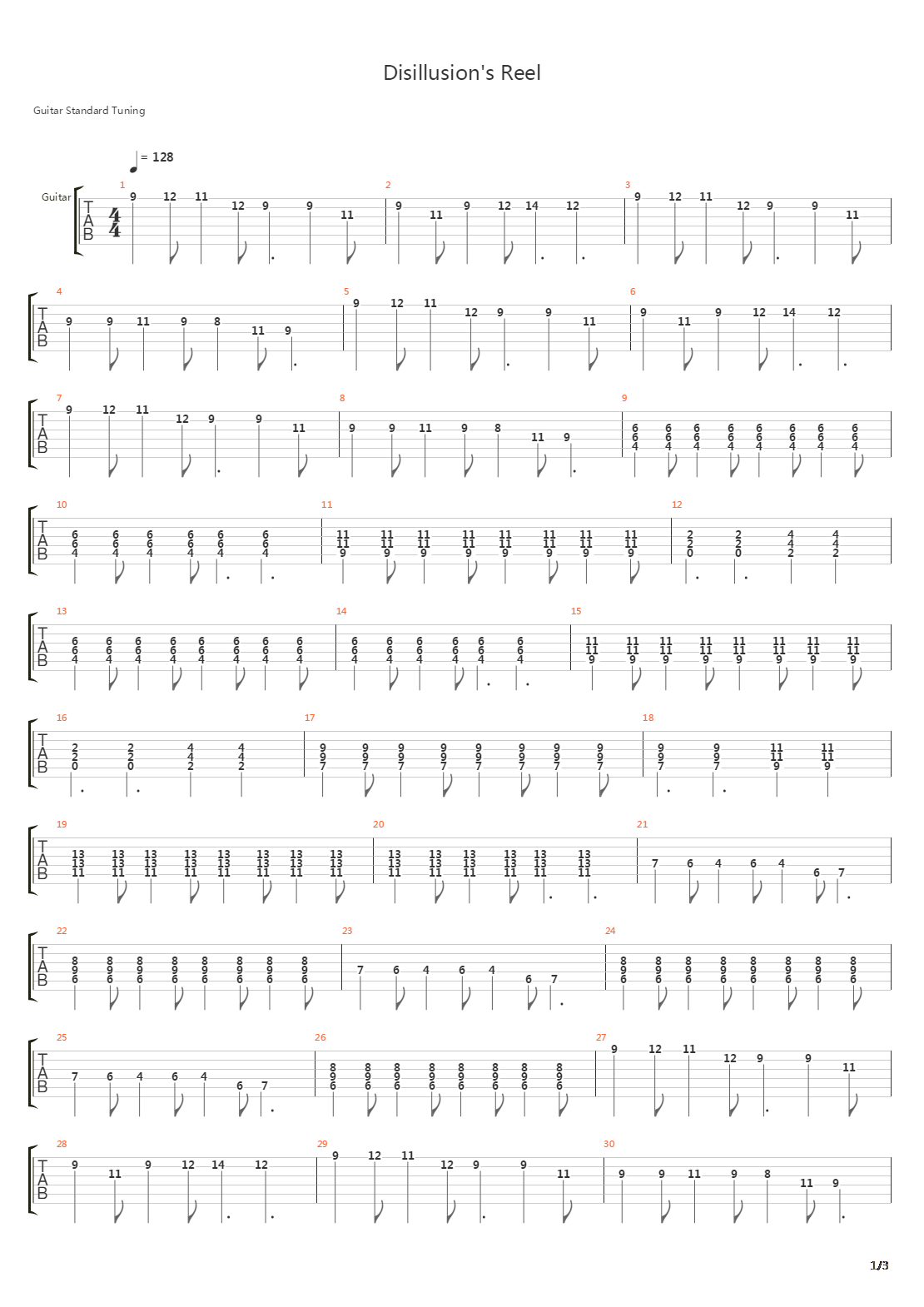 Disillusons Reel吉他谱