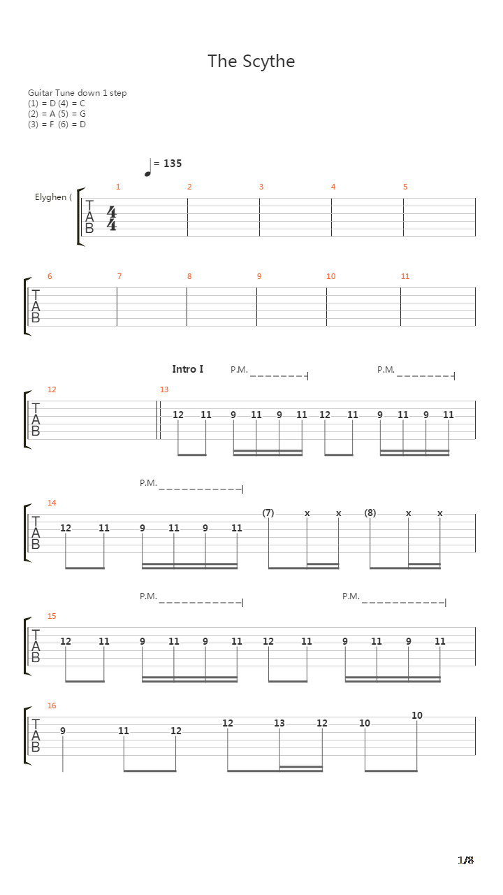 The Scythe吉他谱