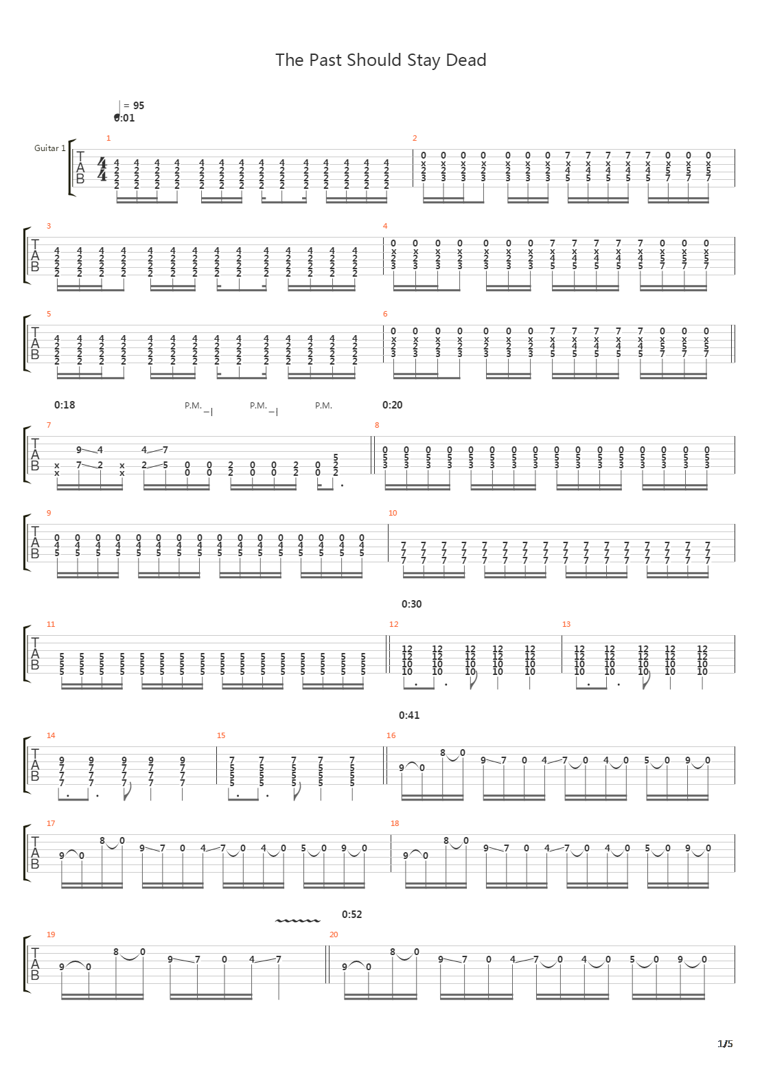 The Past Should Stay Dead吉他谱