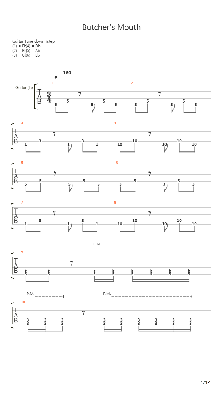Butchers Mouth吉他谱