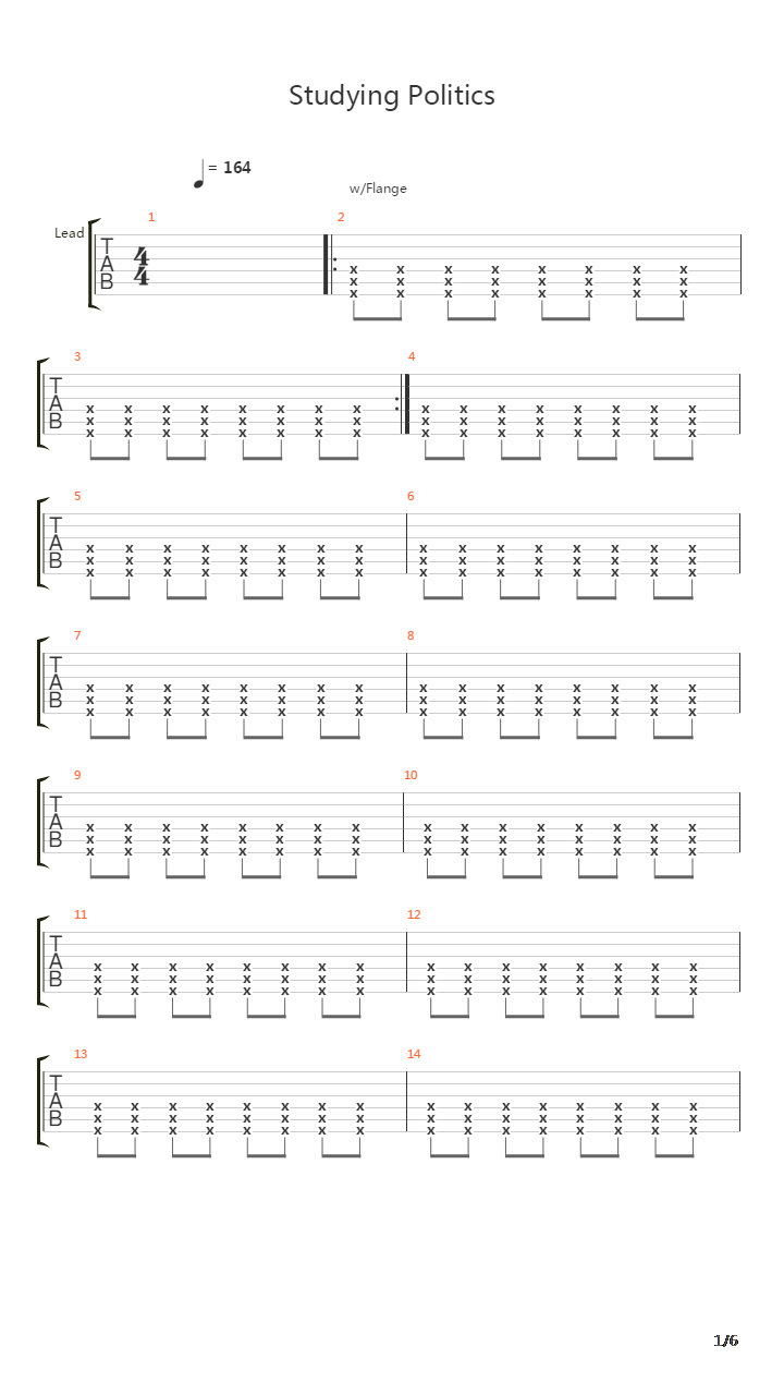 Studying Politics吉他谱