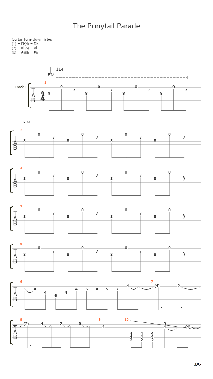 The Ponytail Parade吉他谱