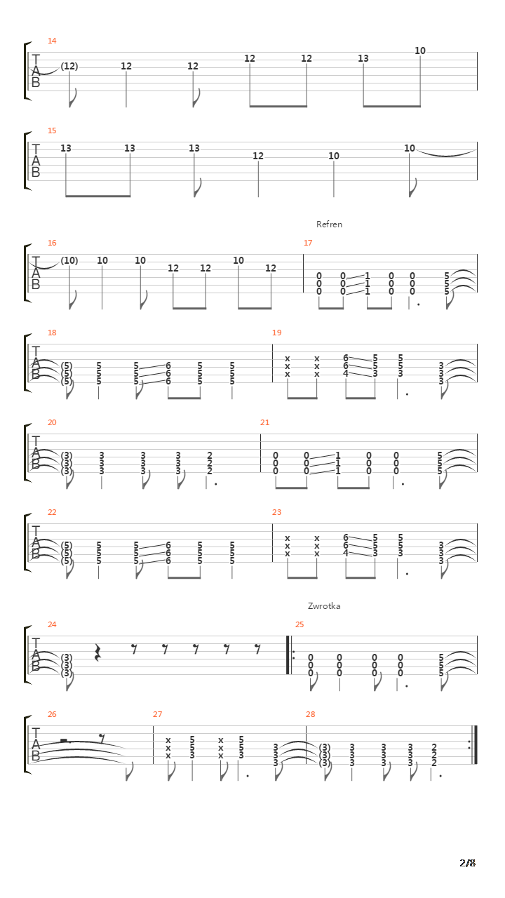 Take On Me吉他谱