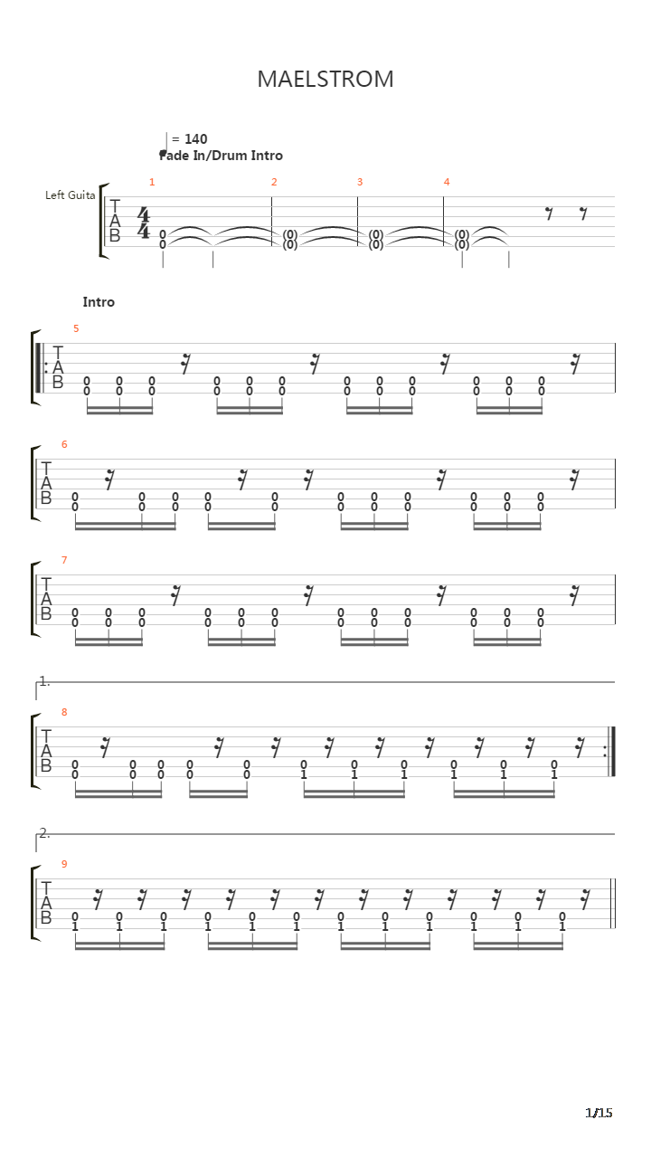 Maelstrom吉他谱