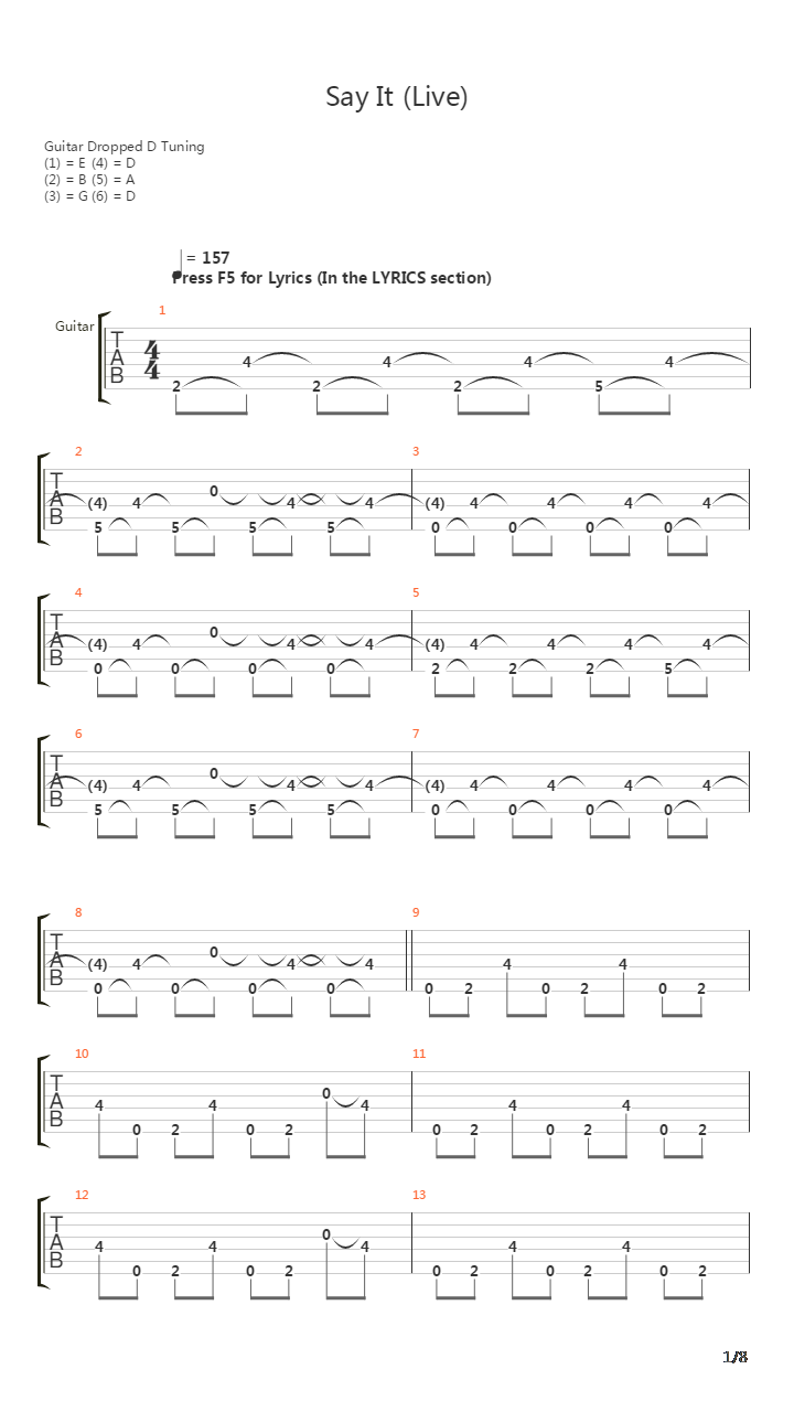 Say It吉他谱