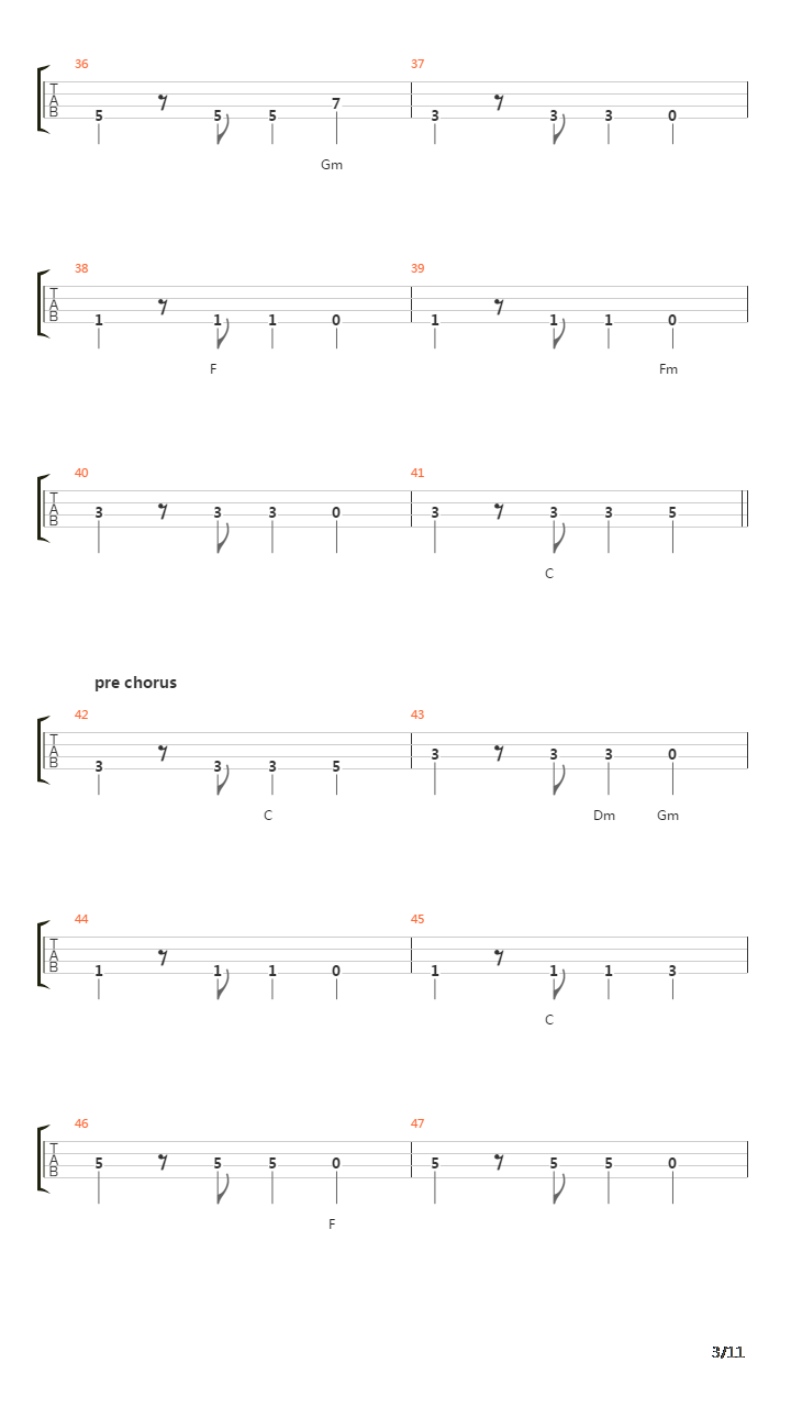 Angka 8吉他谱