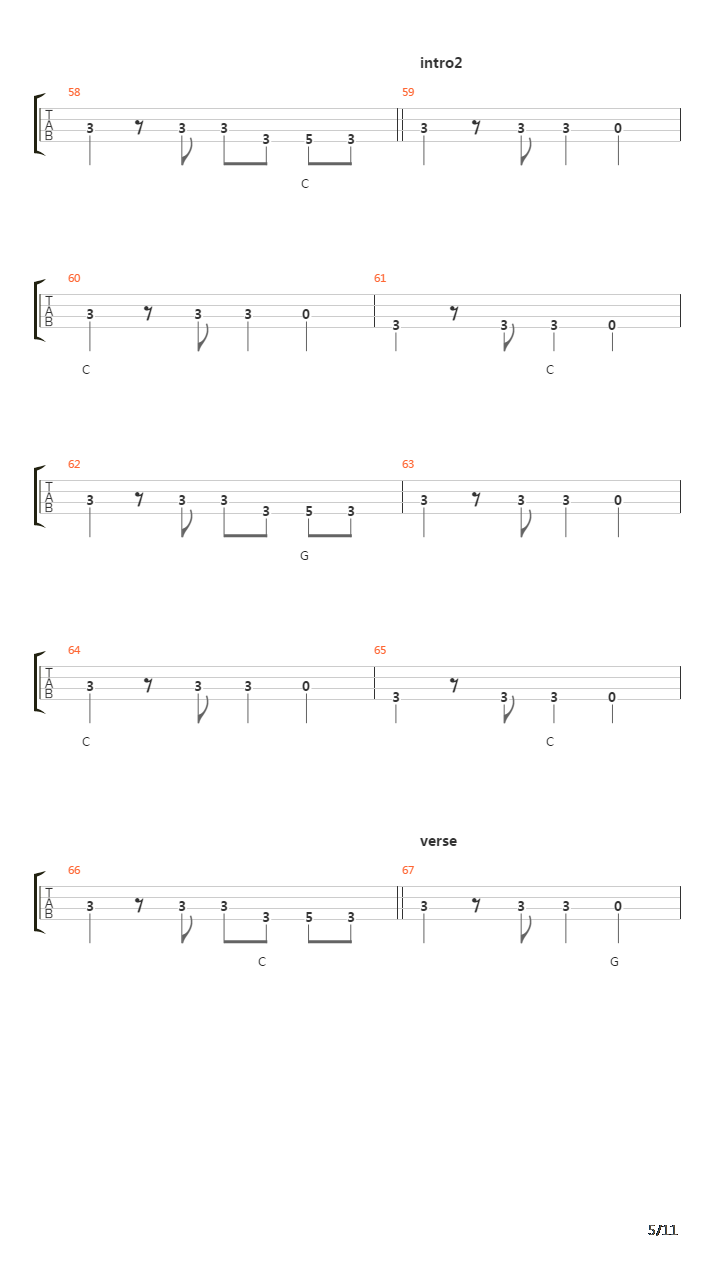 Angka 8吉他谱