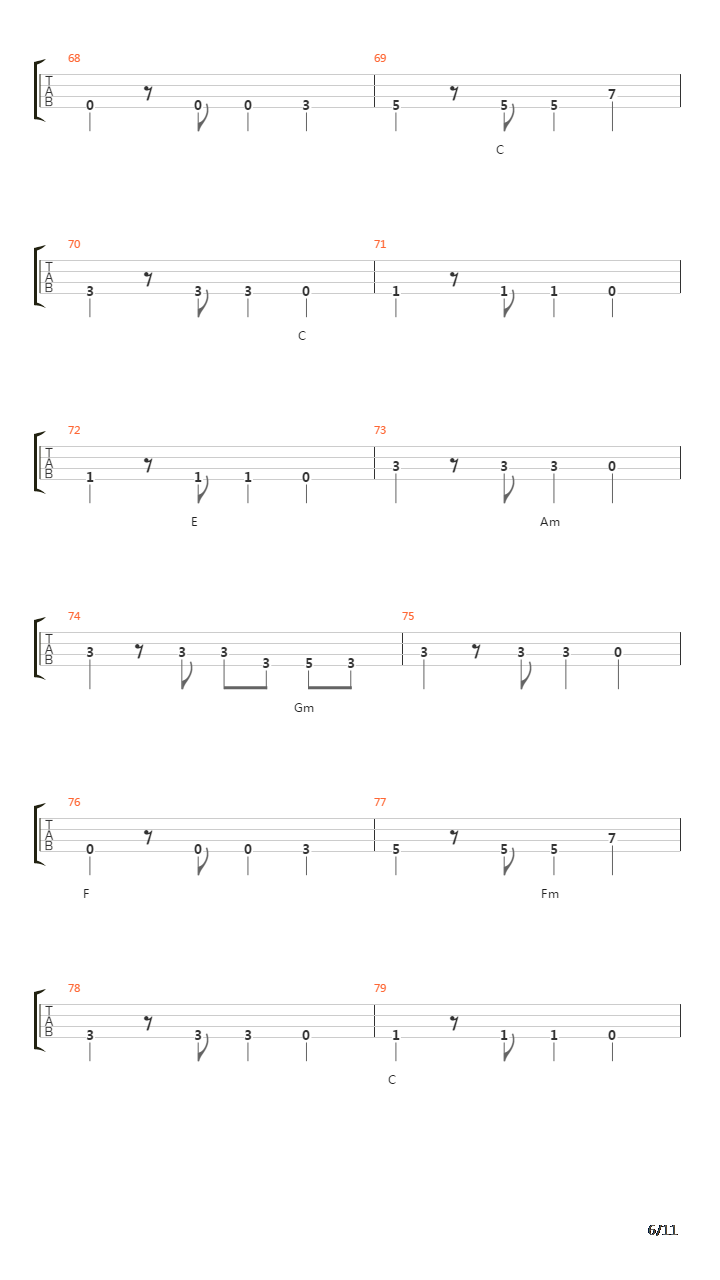 Angka 8吉他谱