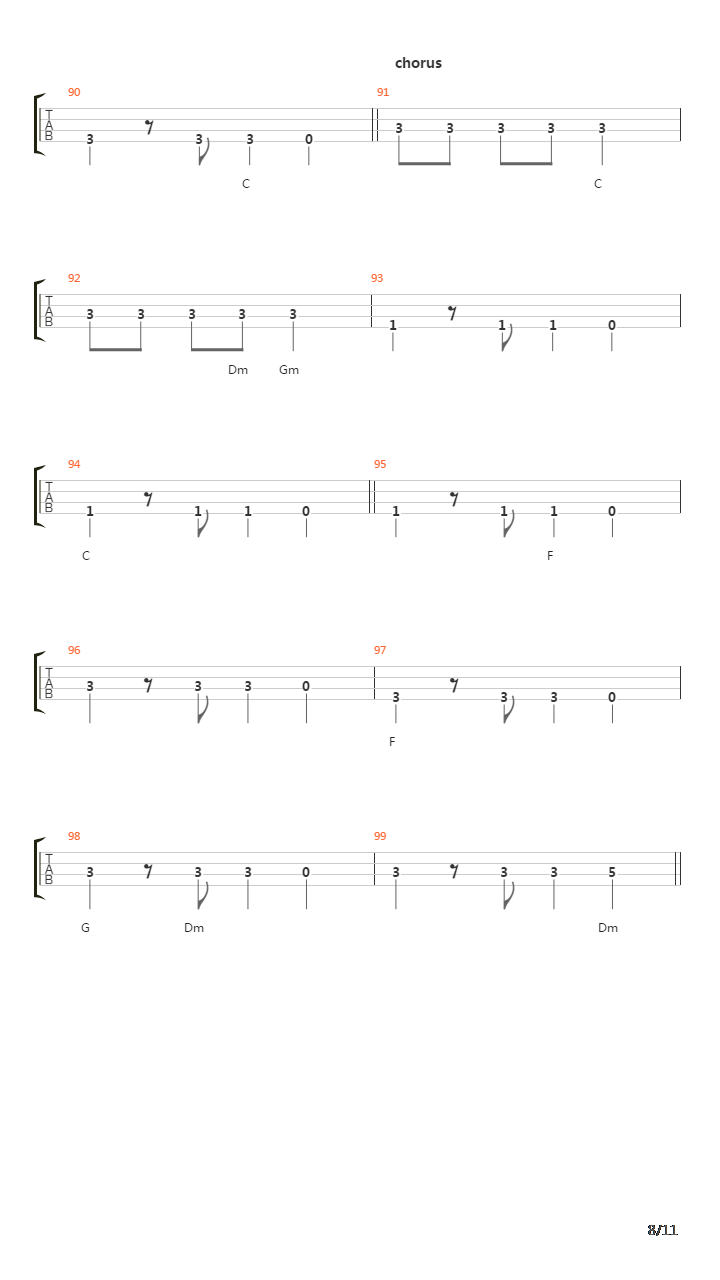 Angka 8吉他谱