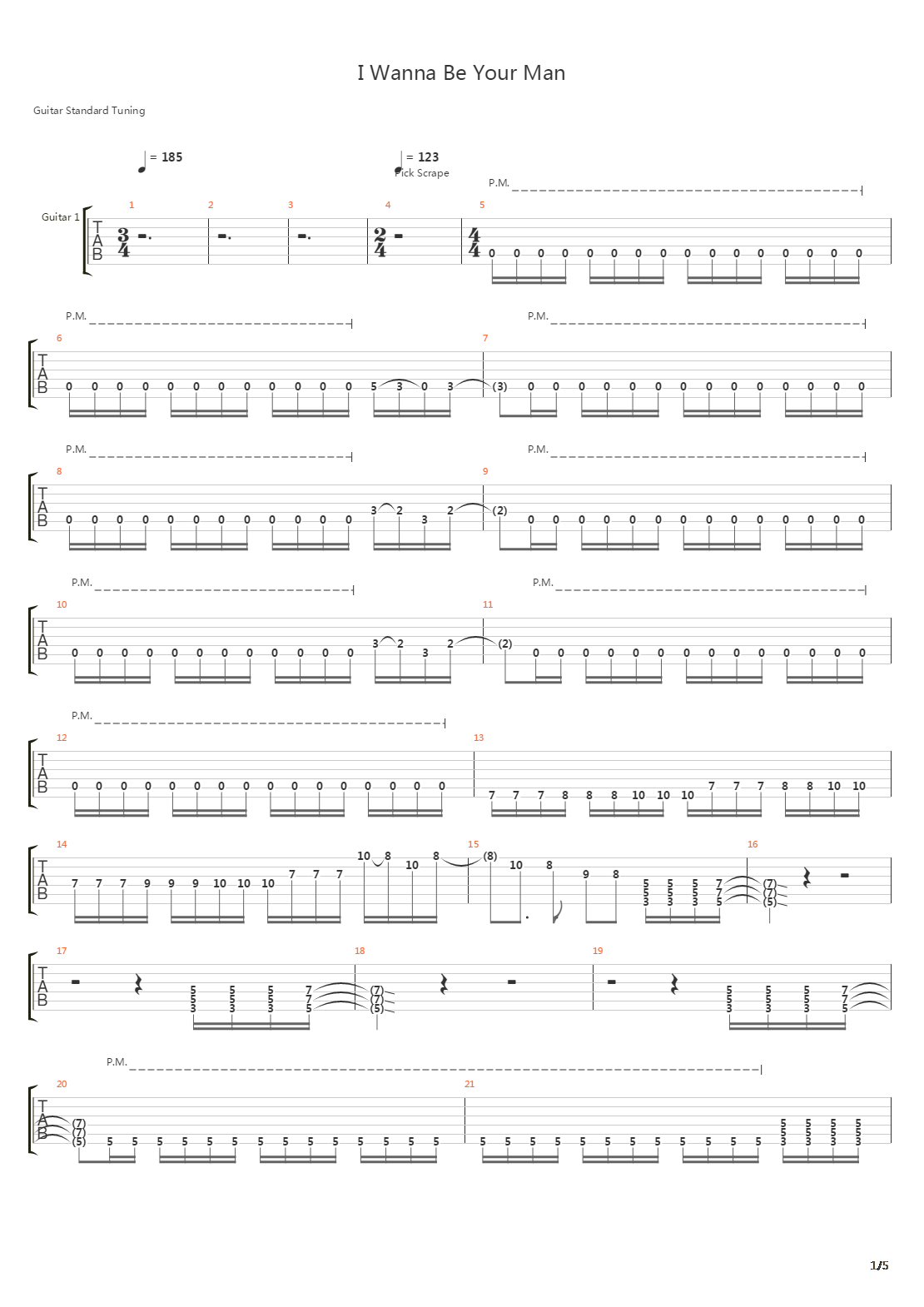 your man吉他谱图片