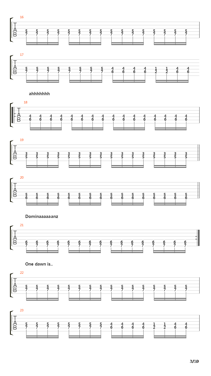 Dominanz吉他谱