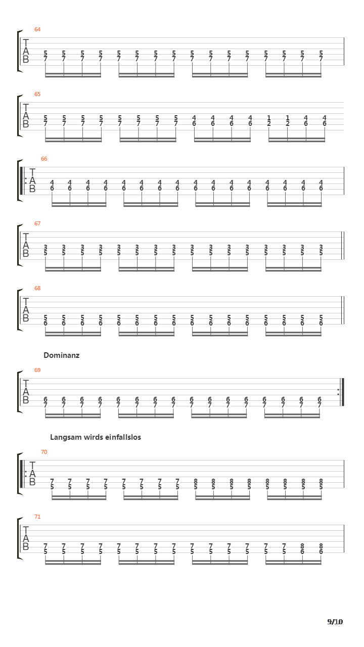 Dominanz吉他谱