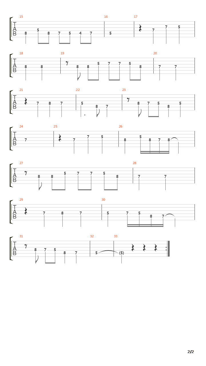 Solenzara吉他谱